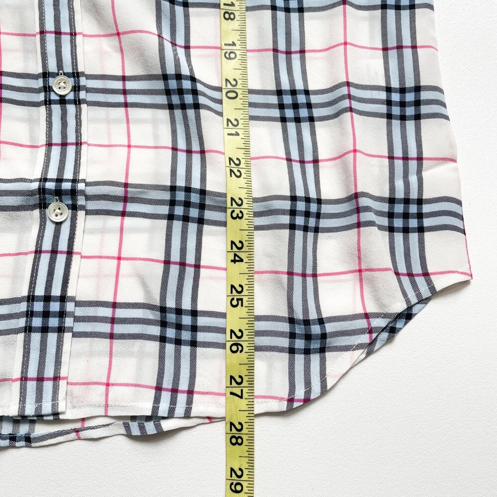 Equipment Slim Signature Silk Shirt Nature White Plaid Size Small NEW NWT - Picture 5 of 6